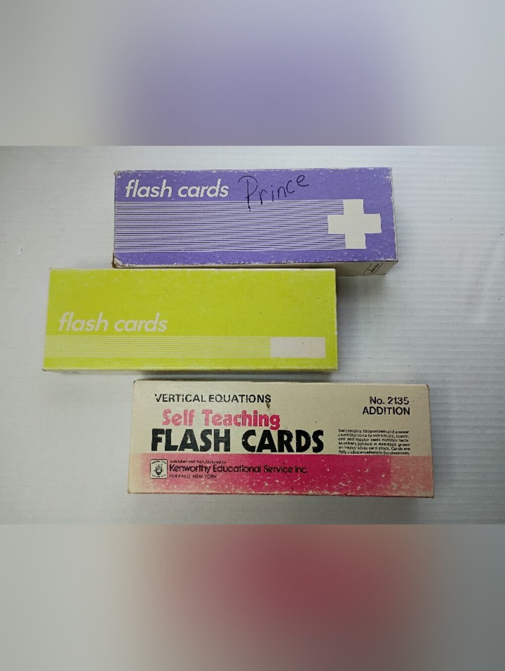 Vintage Addition & Subtraction Flash Cards Lot of 3 Boxes Educational Learning